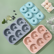 Molde de silicón para donas 6 cavidades antiadherente - 1