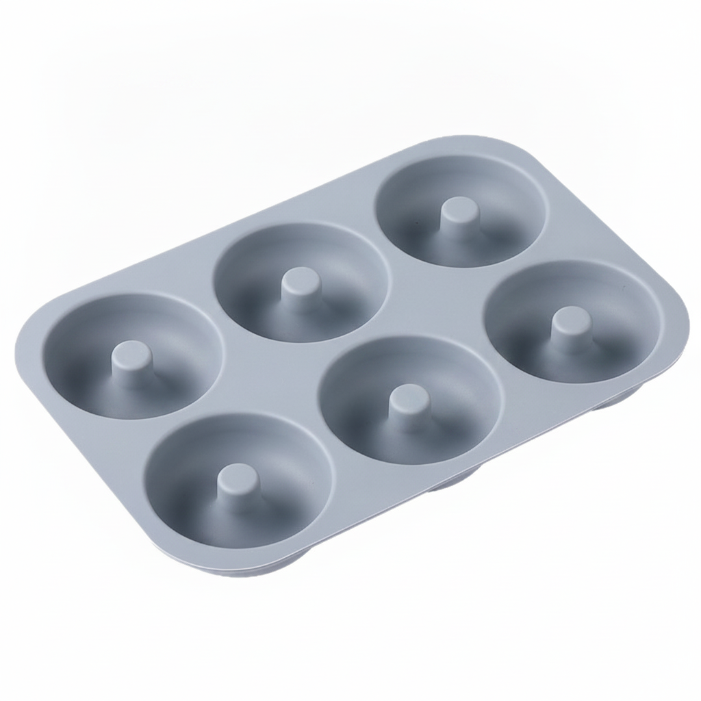 Molde de silicón para donas 6 cavidades antiadherente - 4