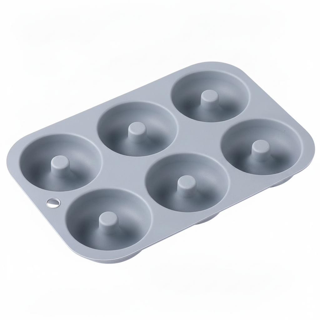 Molde de silicón para donas 6 cavidades antiadherente