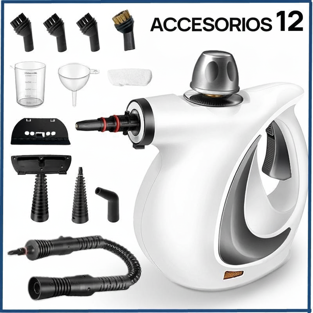 Limpiadora de Vapor Portátil para Hogar y Auto - 8