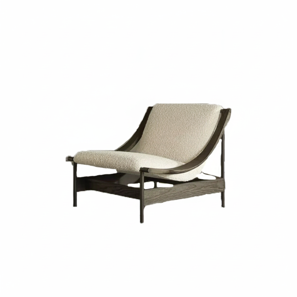 Silla de madera fresno estilo nórdico para sala y balcón - 3