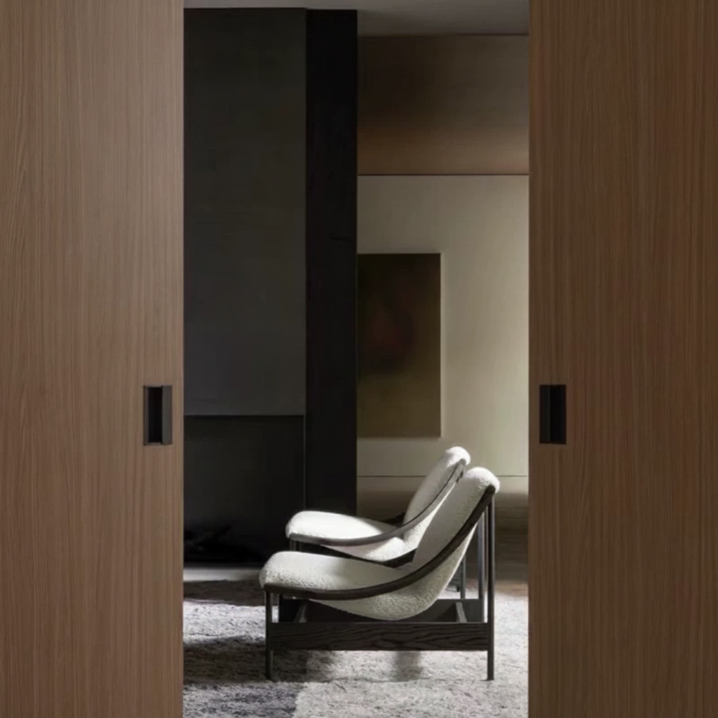 Silla de madera fresno estilo nórdico para sala y balcón - 5