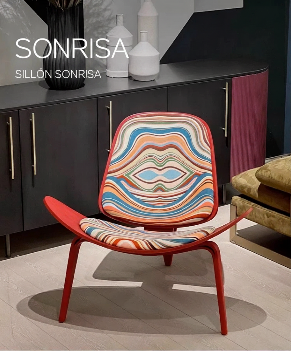 Sillón Individual Estilo Nórdico Concha con Marco de Madera - 6