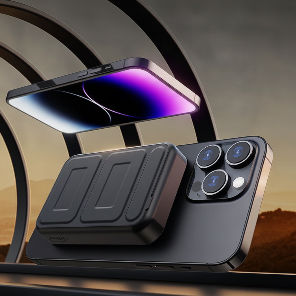 Cargador portátil magnético con soporte 10,000 mAh
