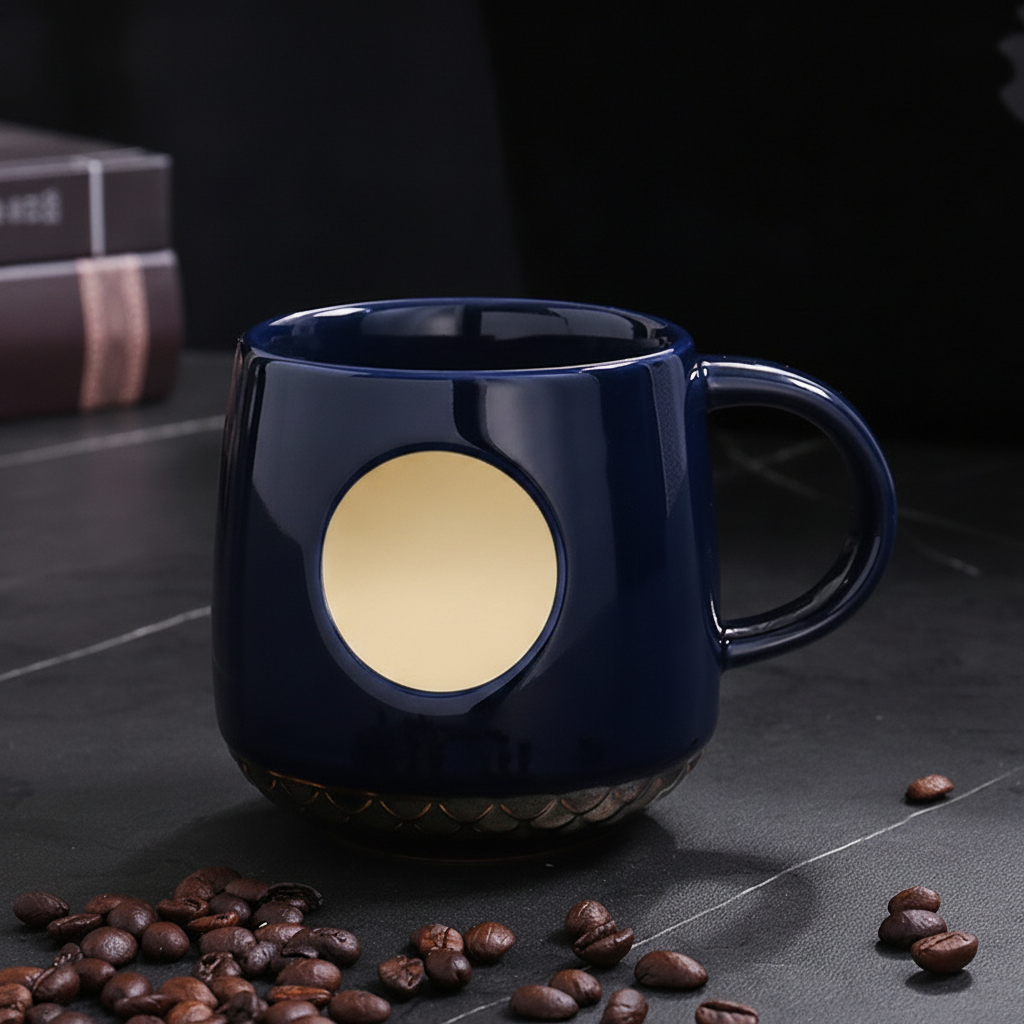 Taza de cerámica personalizada con logo universitario