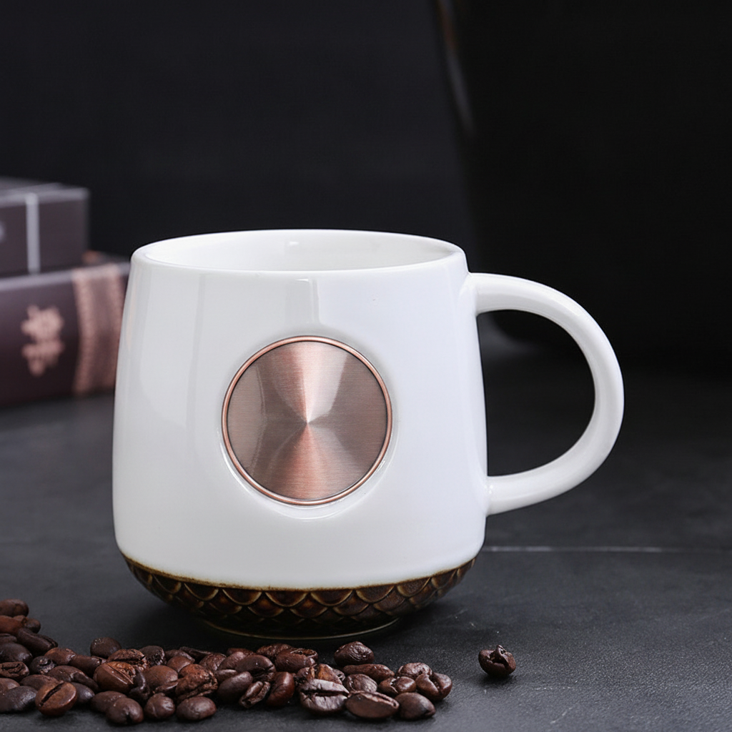 Taza de cerámica personalizada con logo universitario