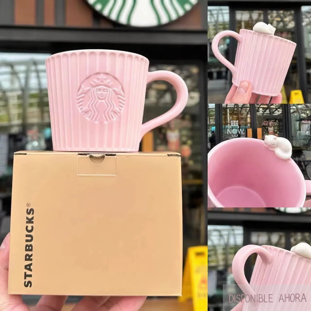 Taza de cerámica con diseño ilustrado y tapa 355 ml