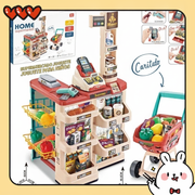 Juguete de supermercado con caja registradora para niños - 1