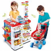 Caja registradora de juguete para niños con supermercado - 1
