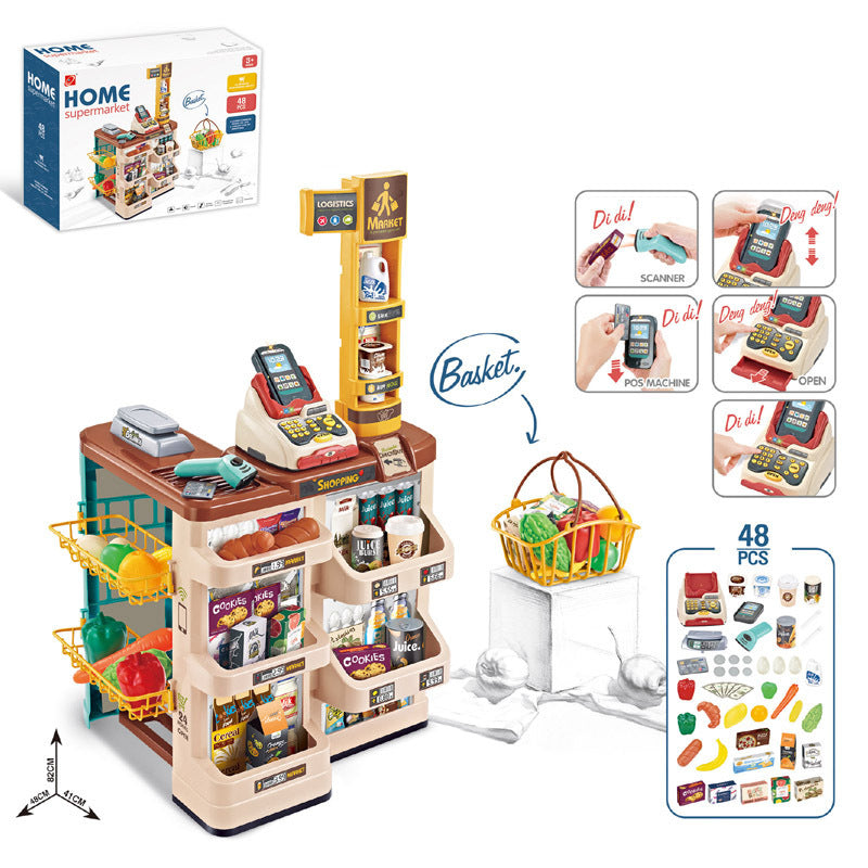 Juego de Supermercado con Caja Registradora para Niños