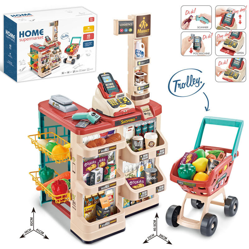 Juego de Supermercado con Caja Registradora para Niños