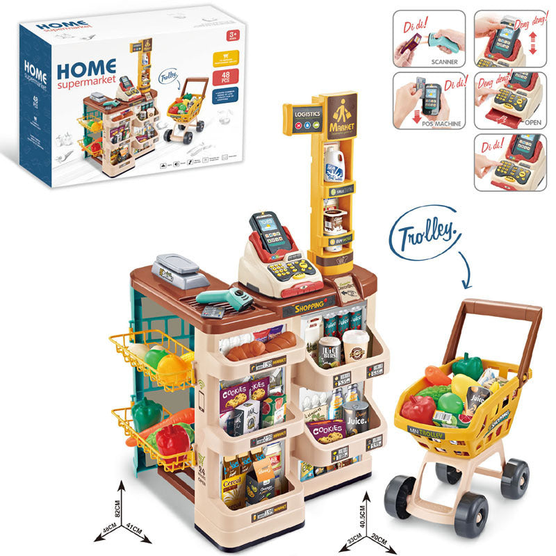 Juego de Supermercado con Caja Registradora para Niños