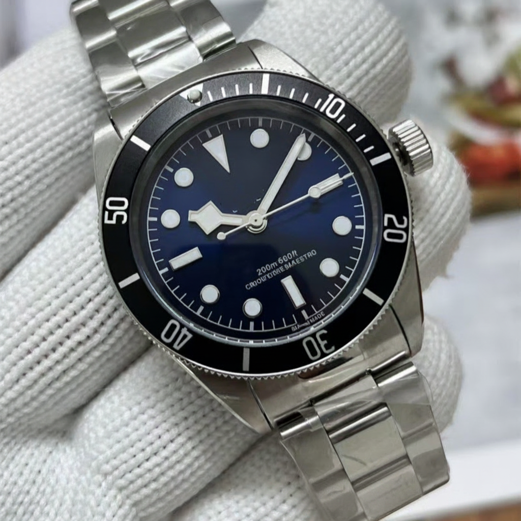 Reloj de hombre con correa metálica y calendario - 1
