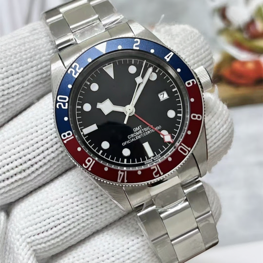 Reloj de hombre con correa metálica y calendario