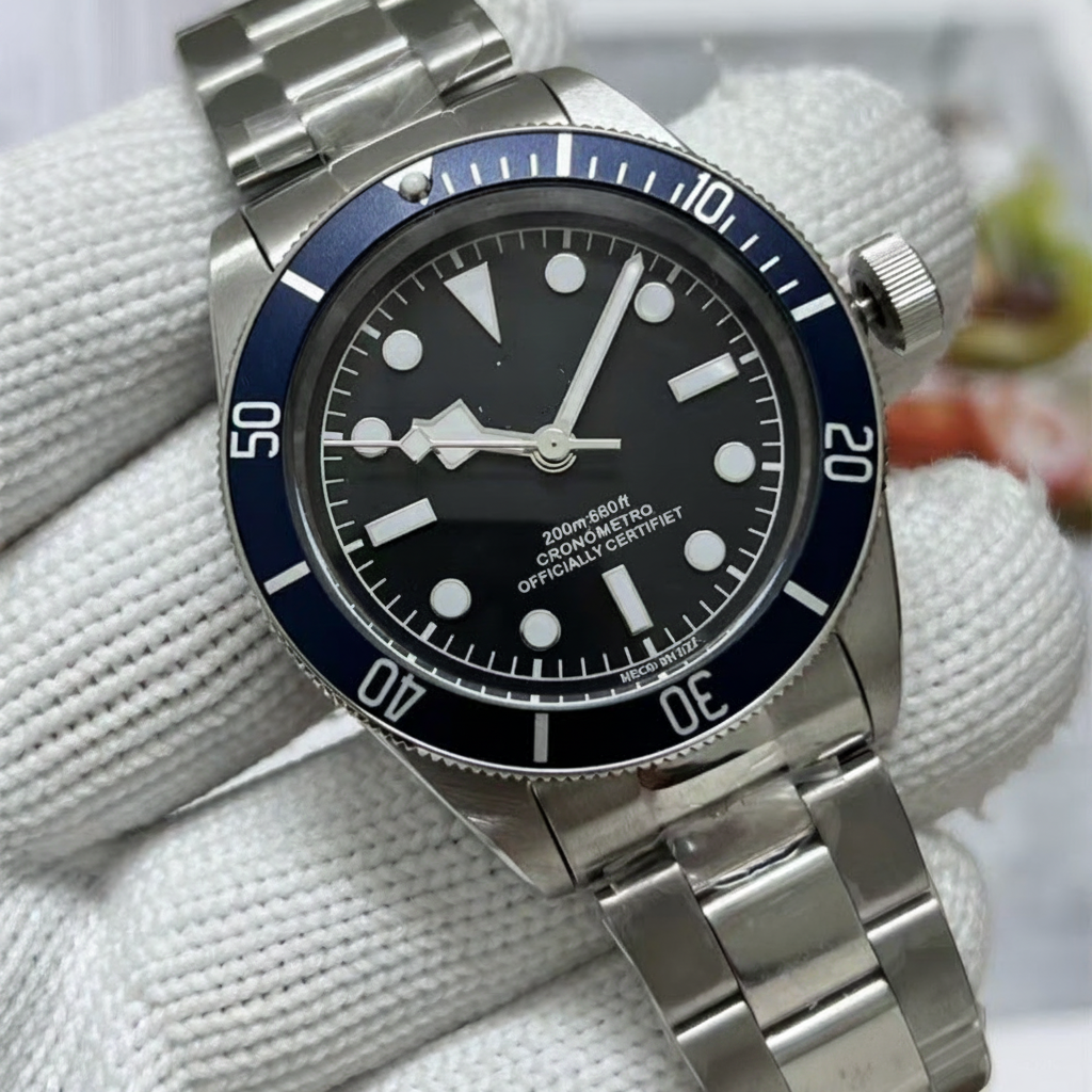 Reloj de hombre con correa metálica y calendario