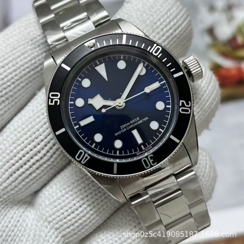 Reloj de hombre con correa metálica y calendario