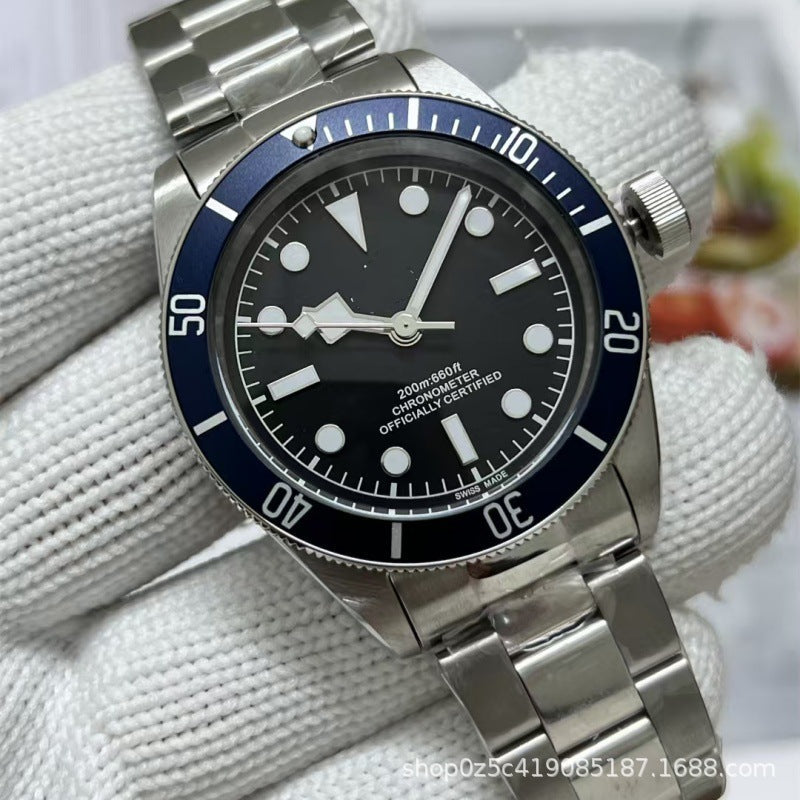 Reloj de hombre con correa metálica y calendario