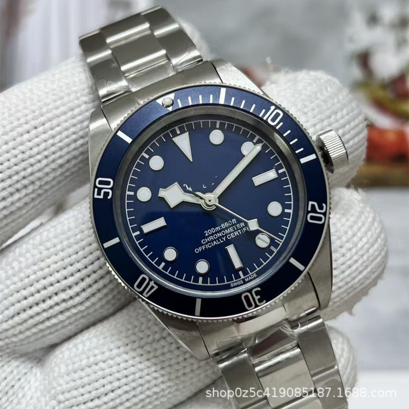 Reloj de hombre con correa metálica y calendario
