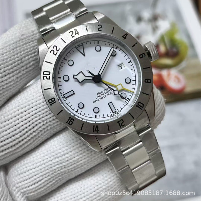 Reloj de hombre con correa metálica y calendario