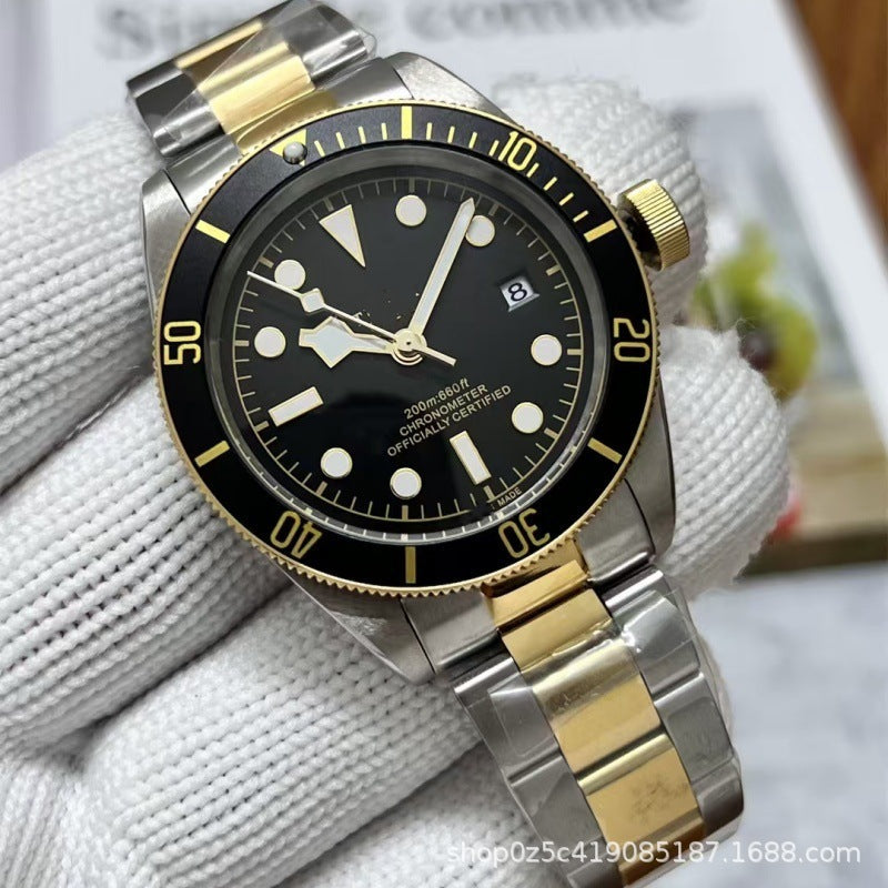 Reloj de hombre con correa metálica y calendario