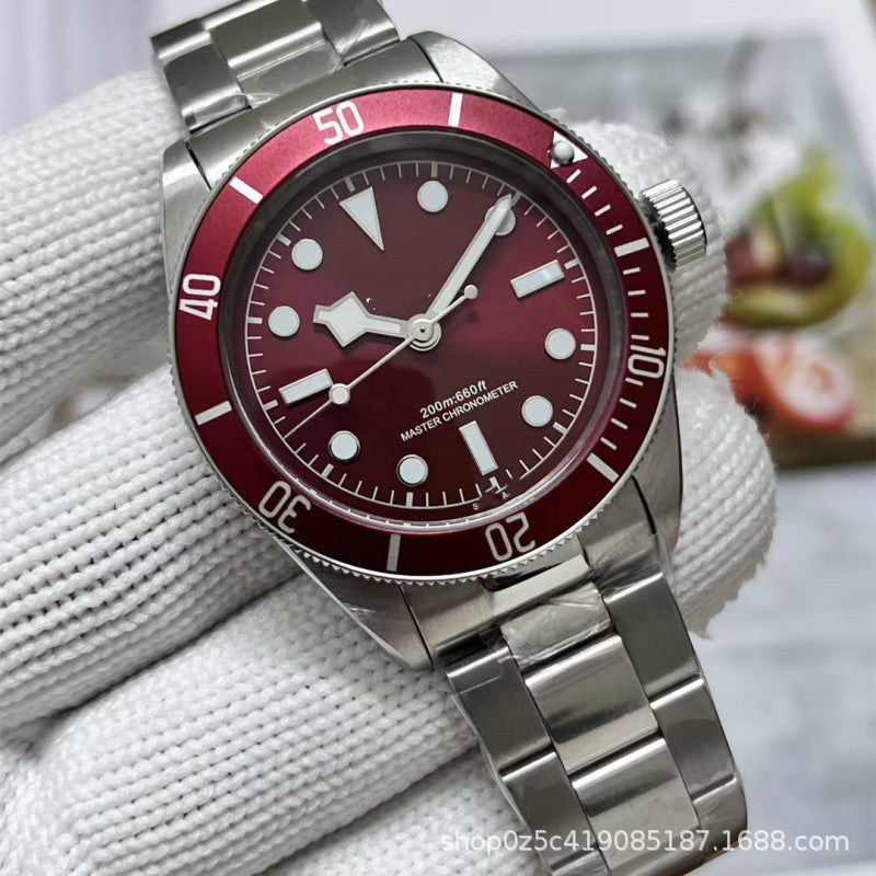 Reloj de hombre con correa metálica y calendario
