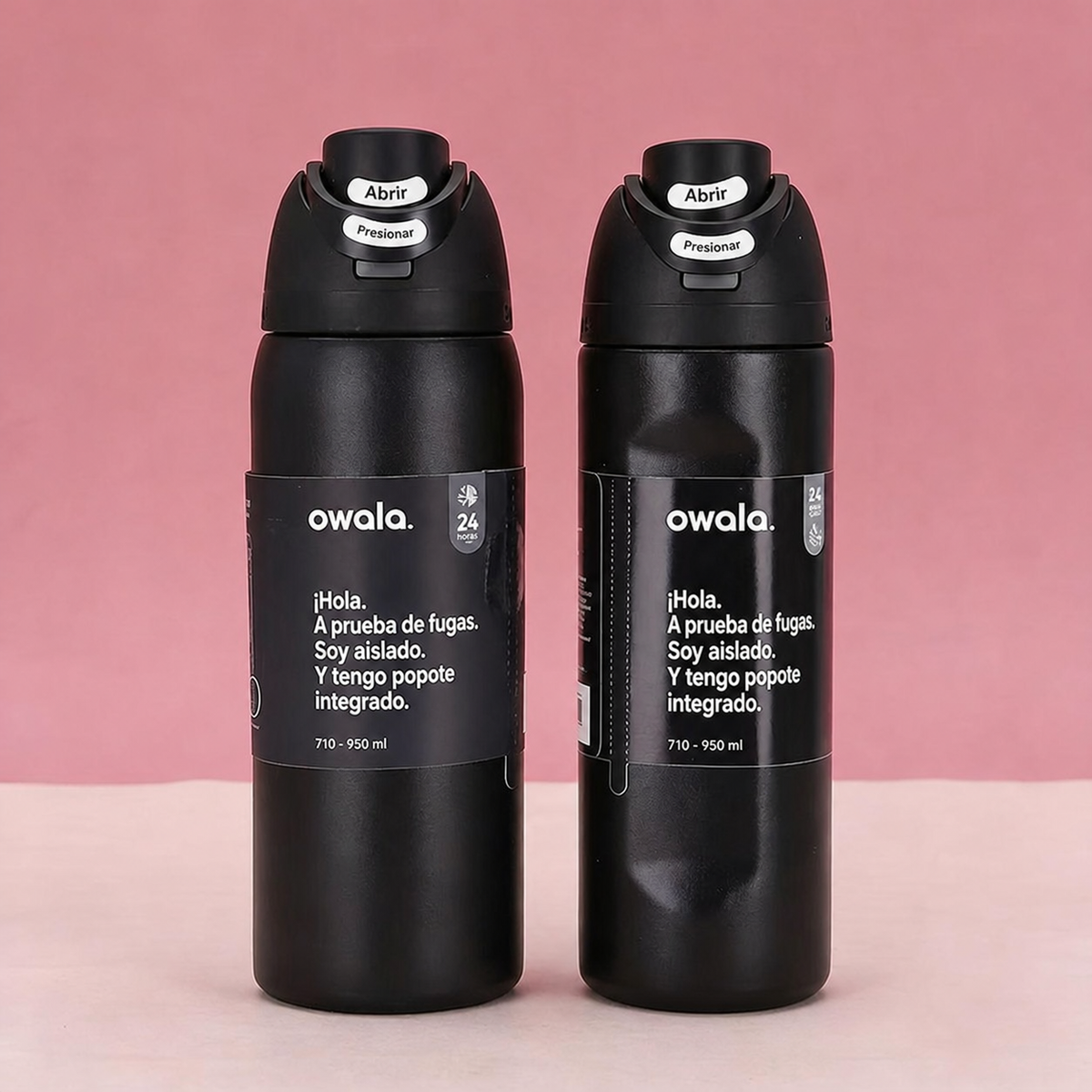 Termo deportivo acero inoxidable con popote 710-950 ml