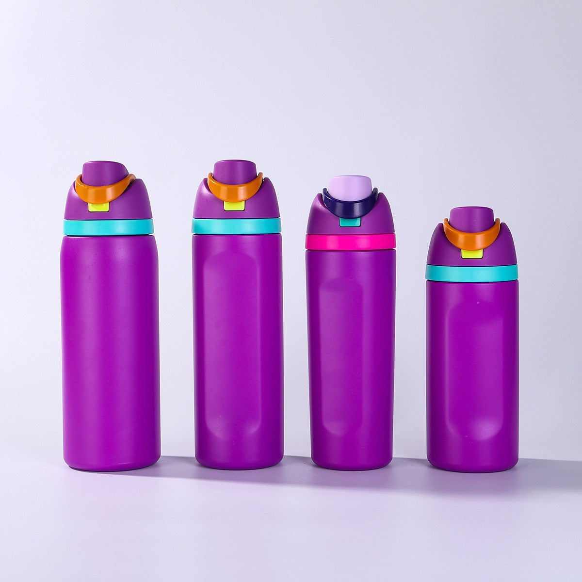 Termo con popote de acero inoxidable