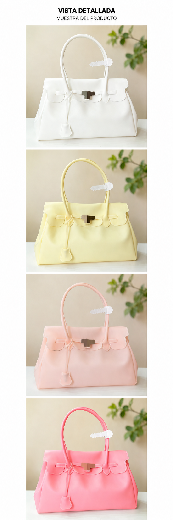 Bolsa Jelly Tote PVC Transparente Gran Capacidad - 15