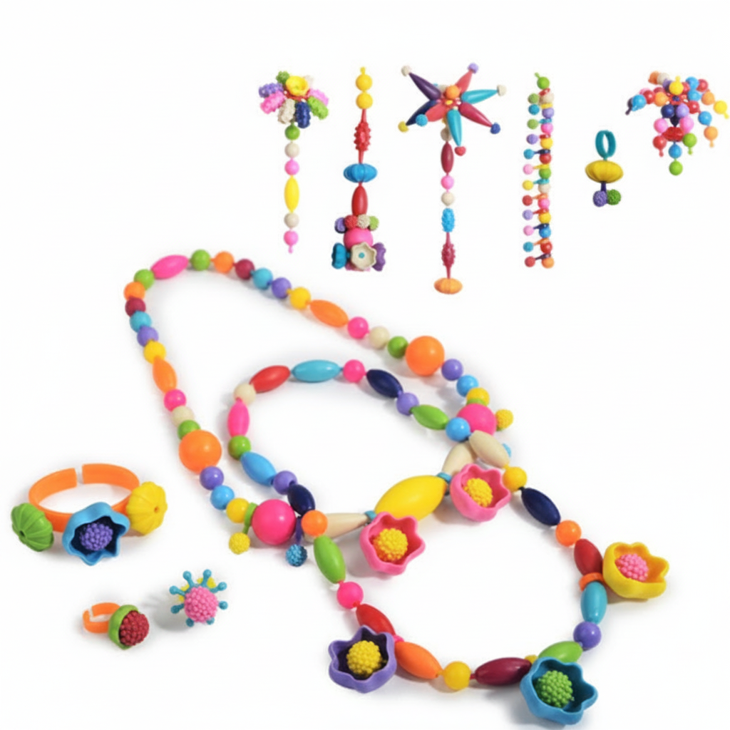Cuentas Pop Ensamblables DIY para Niñas 4-6 años