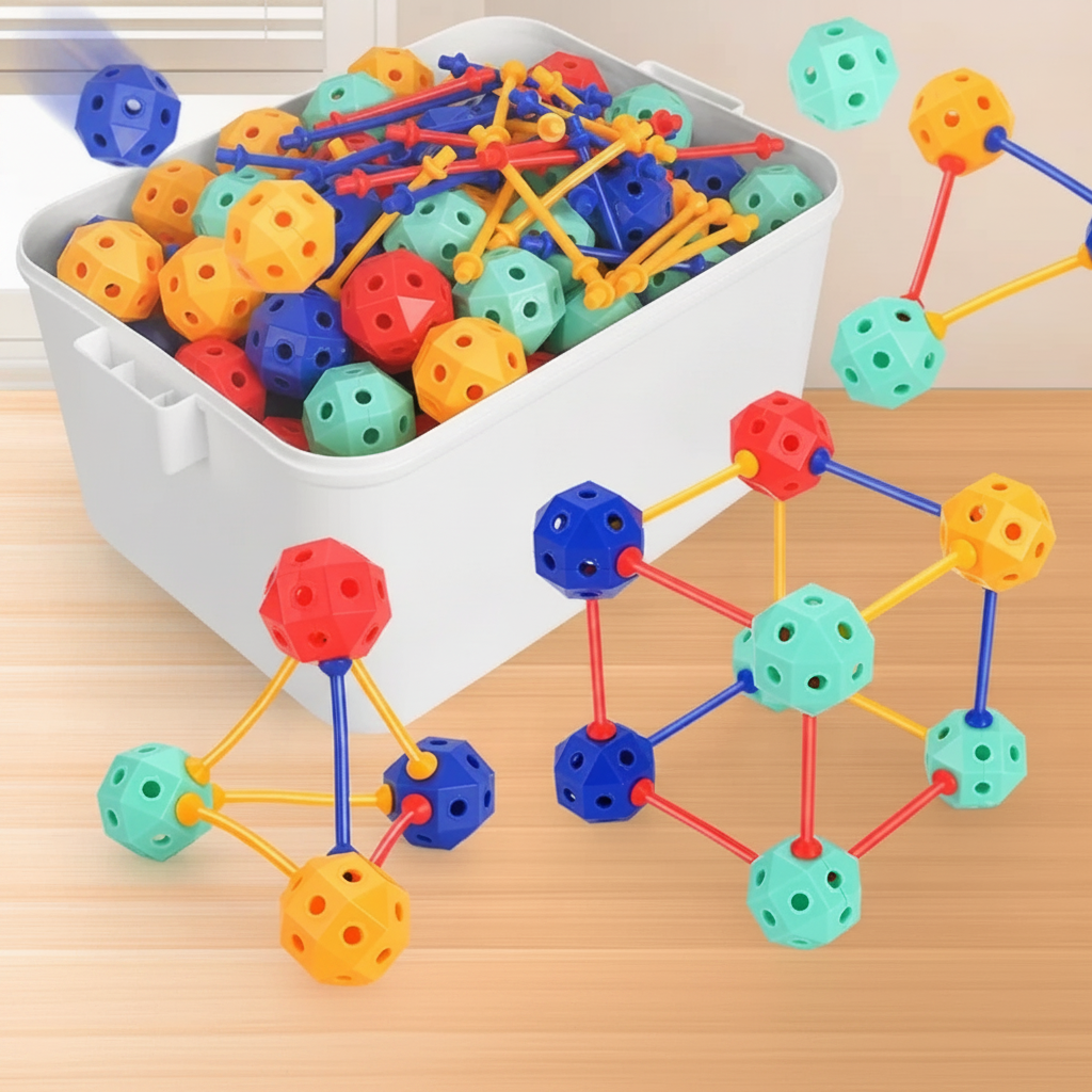 Juguete 3D de Esferas y Varillas para Niños 3-10 Años