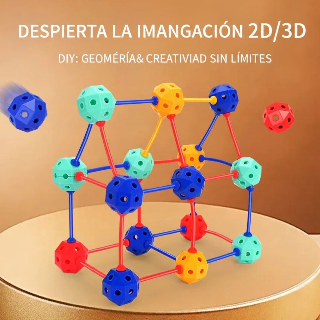 Juguete 3D de Esferas y Varillas para Niños 3-10 Años