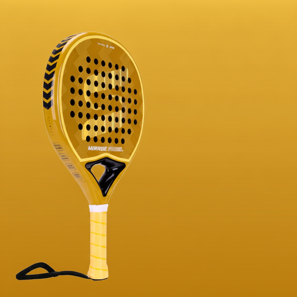 Raqueta de Pádel Profesional Fibra de Carbono 18K