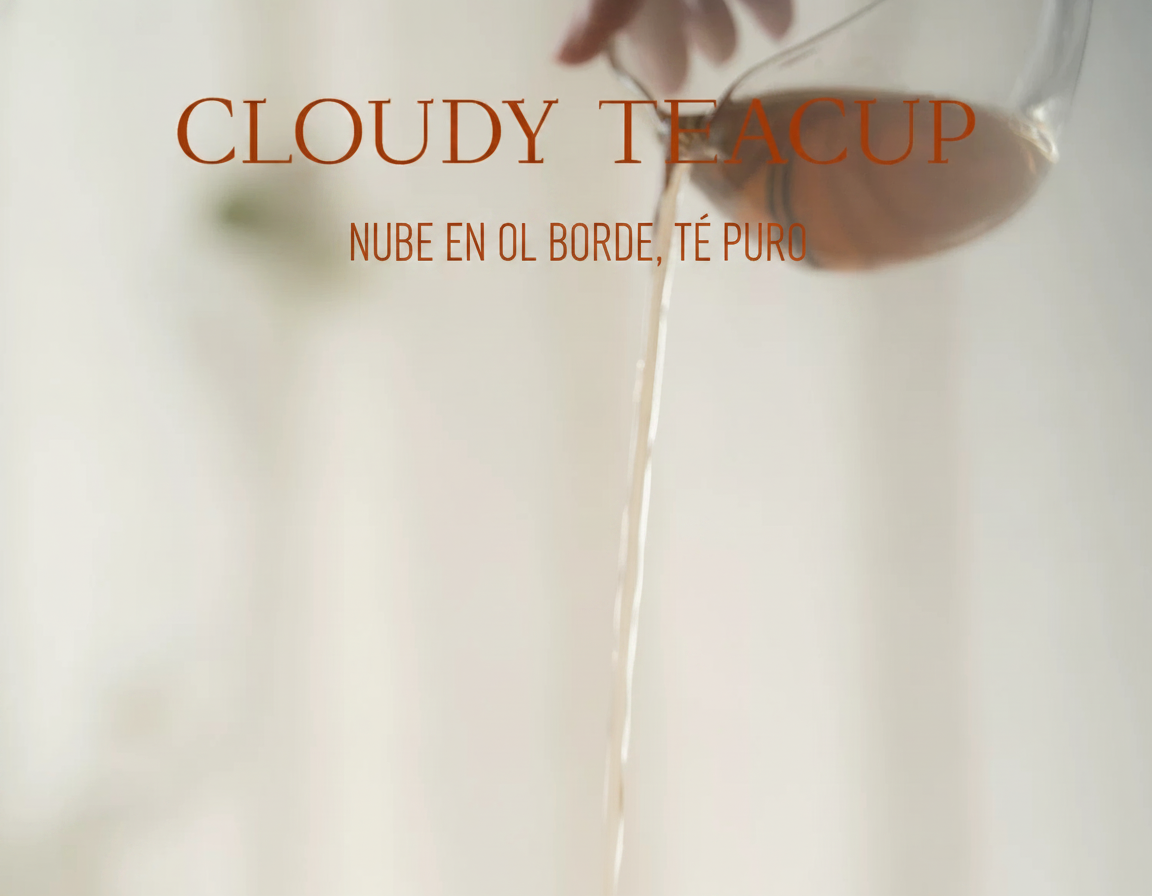 Taza de café de vidrio con platito Serie Nube