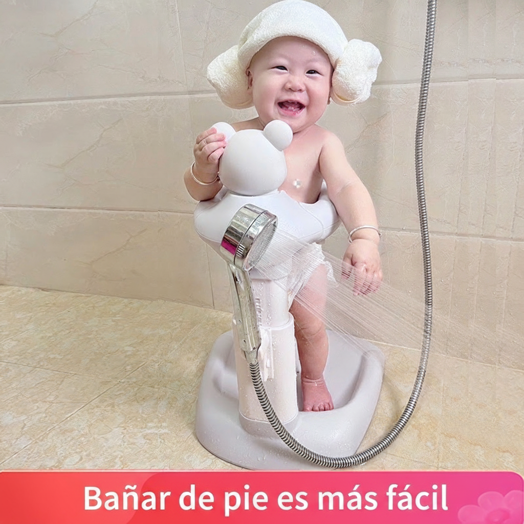 Bañera plegable ajustable para bebé con asiento antiderrapante - 1