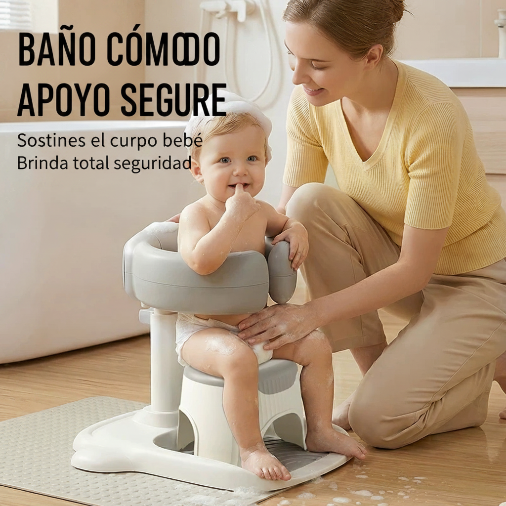 Soporte de baño de pie para bebé con agarre - 1