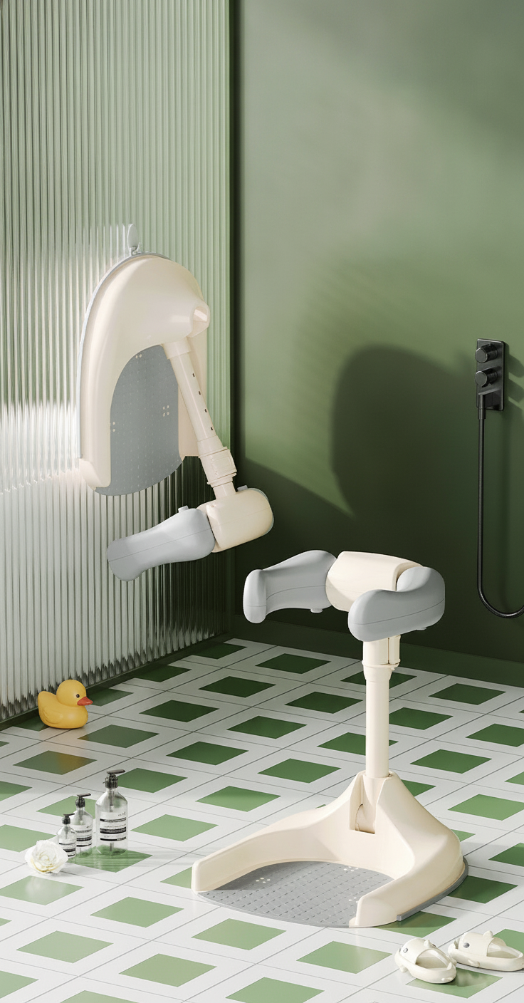 Soporte plegable de baño para bebé lavado fácil