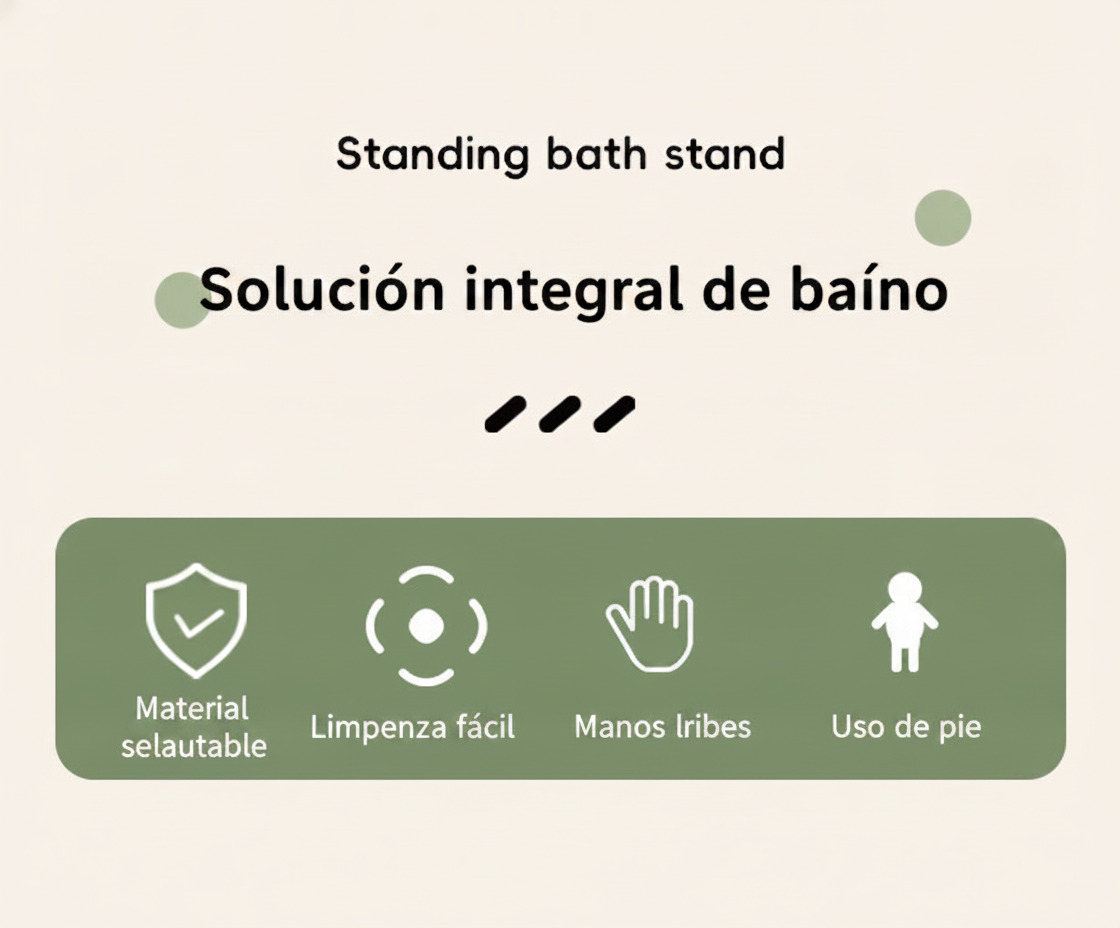 Soporte plegable de baño para bebé lavado fácil
