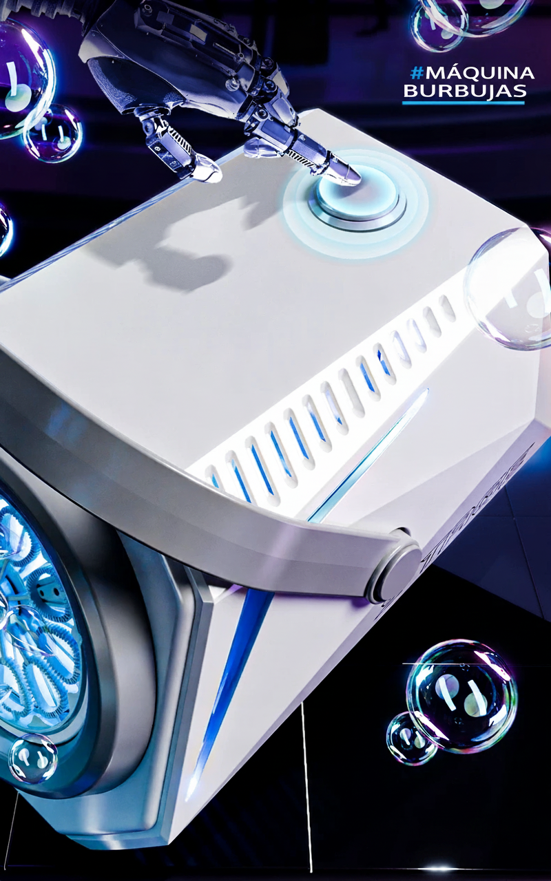 Máquina de Burbujas con Control Remoto Recargable