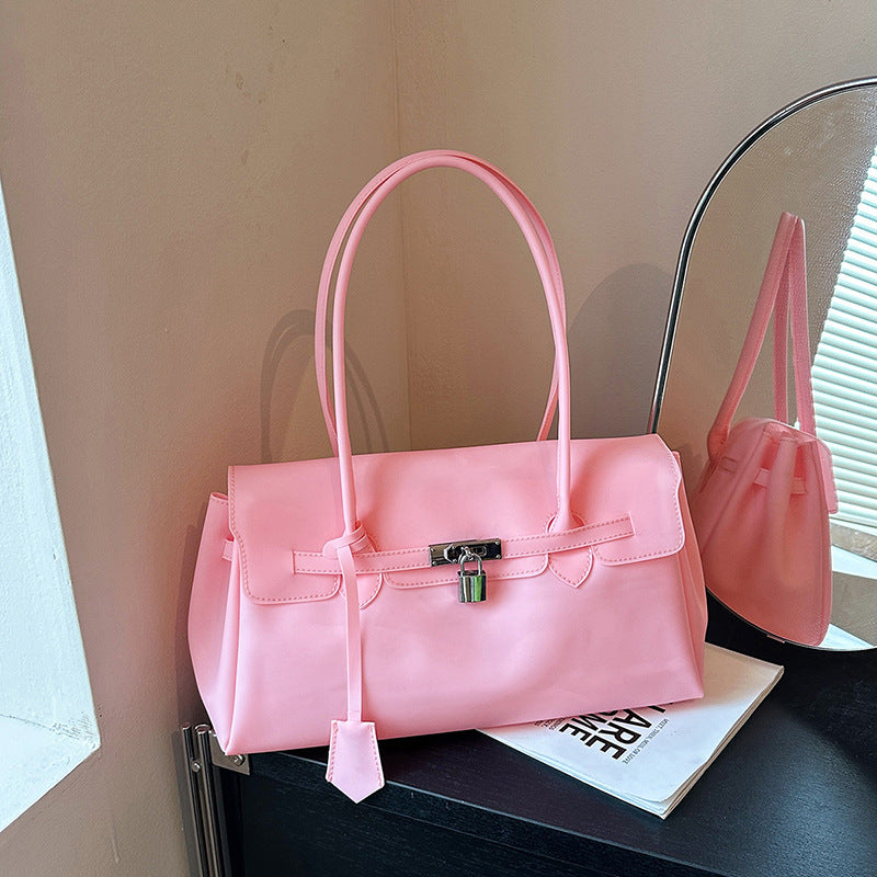 Bolsa tote de plástico grande con cierre magnético