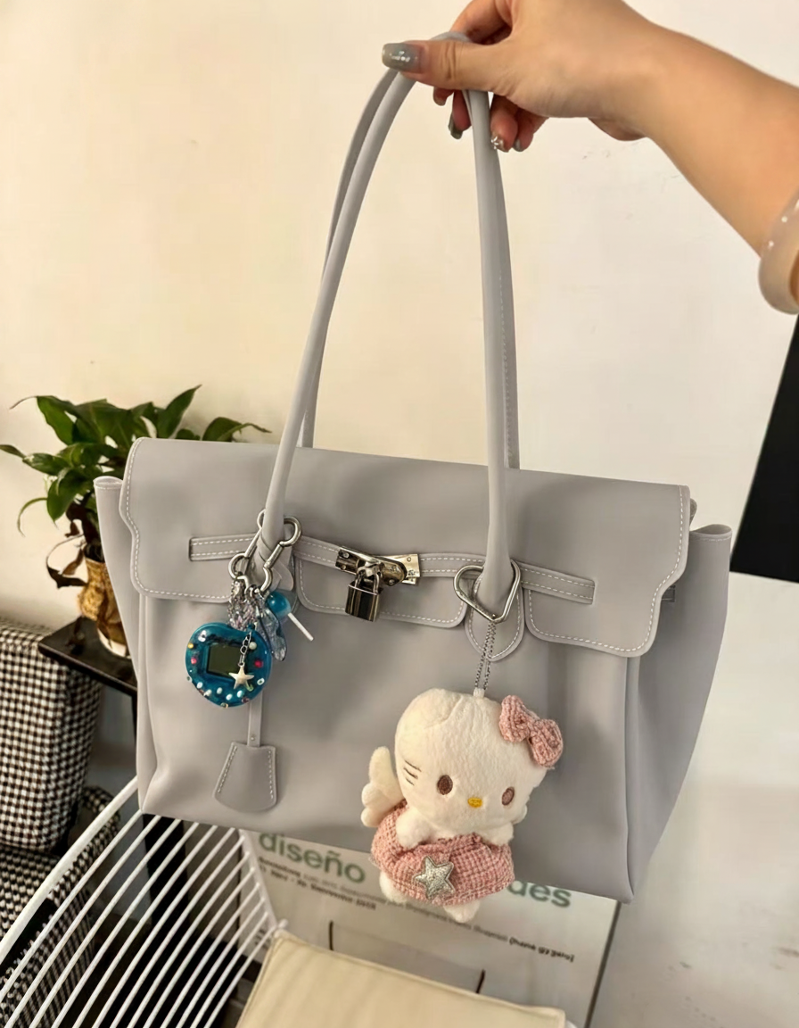 Bolsa tote transparente jelly estilo office chic