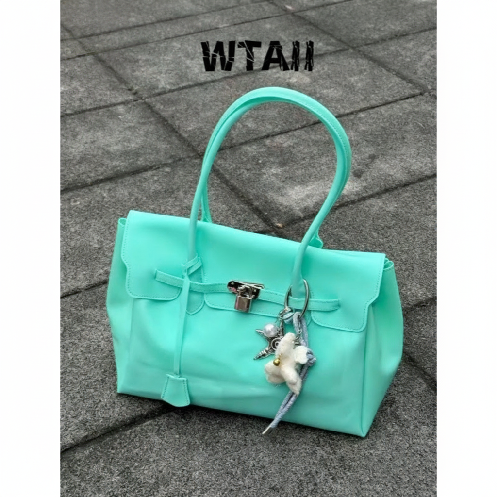 Bolsa tote transparente jelly estilo office chic
