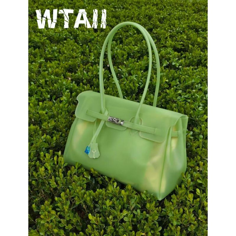 Bolsa tote transparente jelly estilo office chic