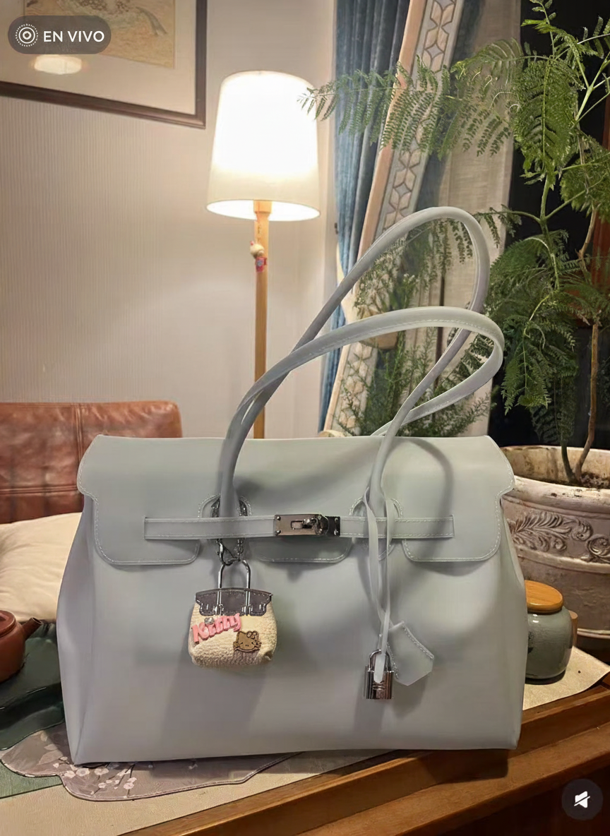 Bolsa tote transparente jelly estilo office chic