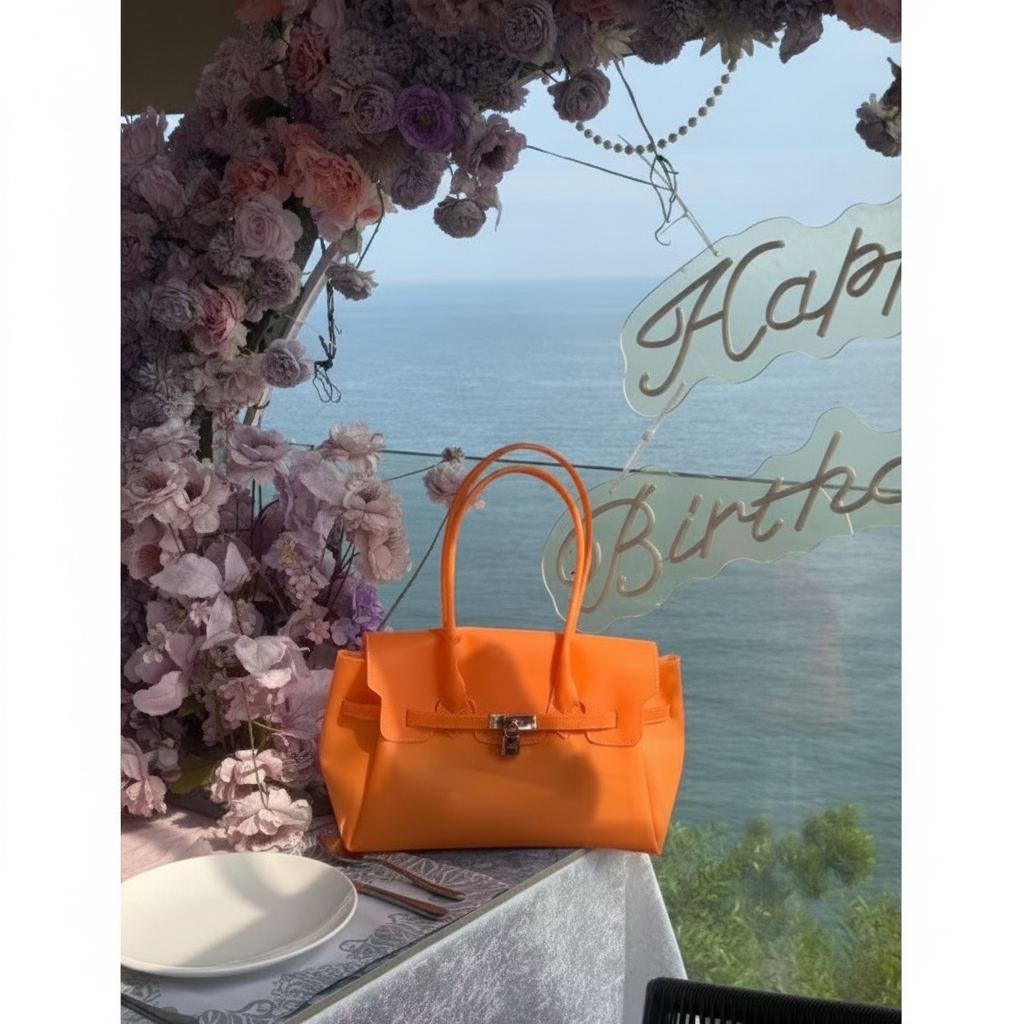 Bolsa tote transparente jelly estilo office chic