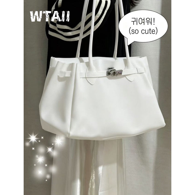 Bolsa tote transparente jelly estilo office chic