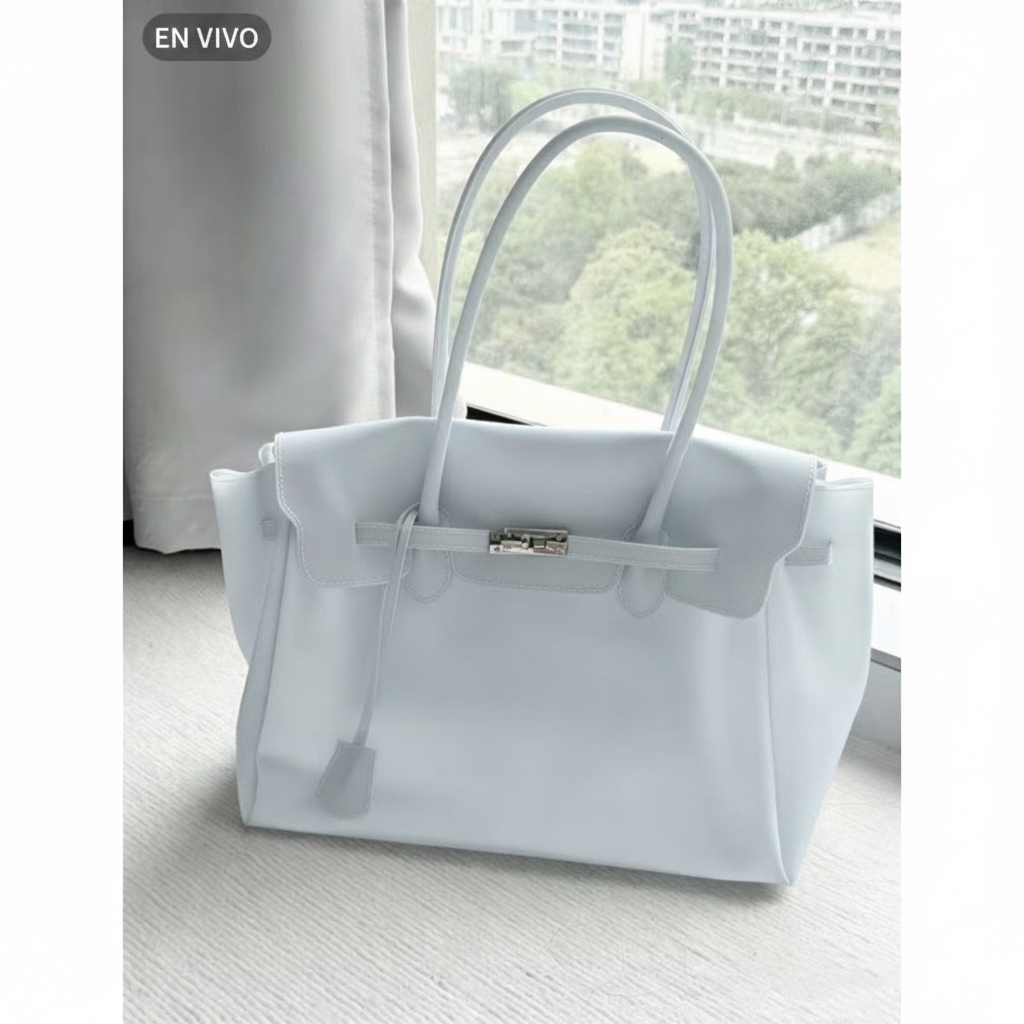 Bolsa tote transparente jelly estilo office chic