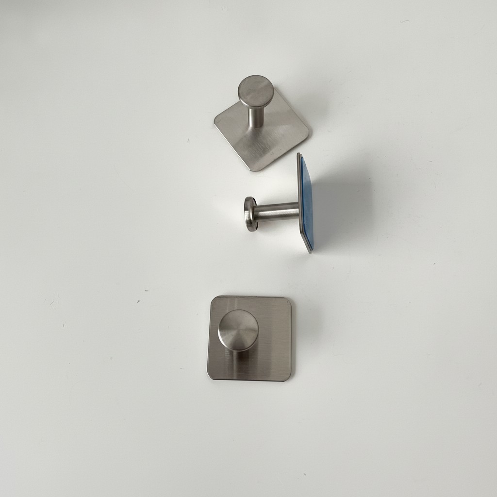 Ganchos de Acero Inox Sin Perforar, Pack 1-4 pzas