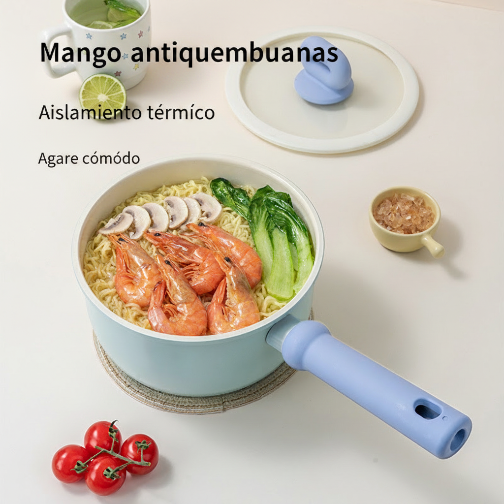 Olla lechera cerámica antiadherente 18-20 cm con tapa