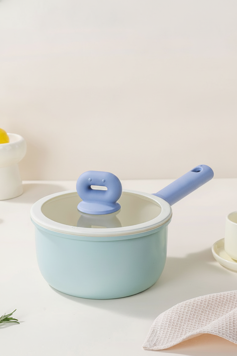 Olla lechera cerámica antiadherente 18-20 cm con tapa