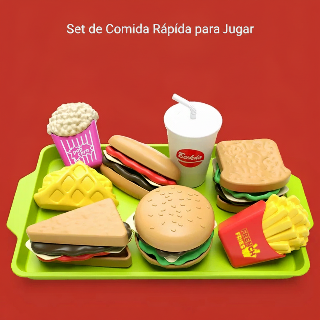 Set de Juguetes de Comida Rápida 27 pzas para Niños - 1